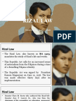 Rizal Law: Prepared by Mrs. Analiza Collado