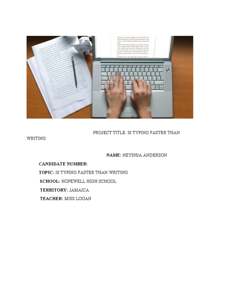 Typing vs. Writing Speed Analysis | PDF | Career & Growth