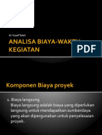 Pertemuan 6 ANALISA BIAYA-WAKTU KEGIATAN