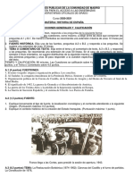 Examen Historia de España de La Comunidad de Madrid (Ordinaria de 2021)