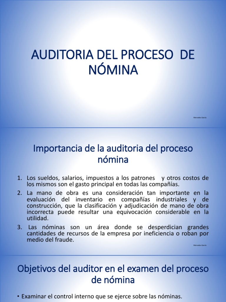Auditoría del Proceso de Nómina | PDF | Finanzas y dinero | Derecho