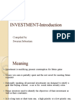 INVESTMENT-Introduction: Compiled by Swarun Sebastian