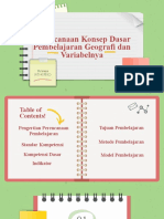 Perencanaan Konsep Dasar Pembelajaran Geografi Dan Variabelnya