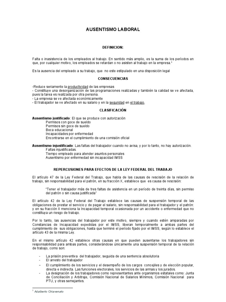Permiso sin goce de sueldo ley federal del trabajo