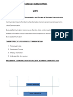 Business Communication: Business Communication, Characteristics and Process of Business Communication