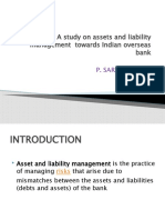 A Study On Assets and Liability Management Towards Indian Overseas Bank