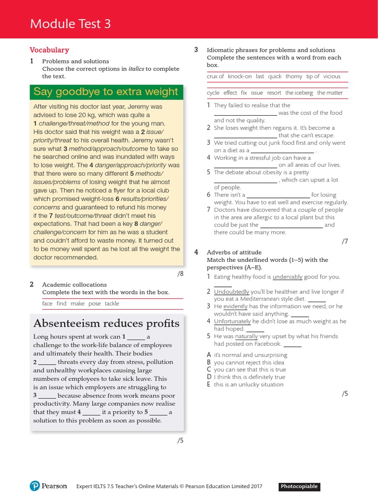 CB 7.5 Module Test 3 | Descargar gratis PDF | Cognitive Science | Cognition