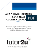 AQA A Level Business Year 1 As Companion PDF
