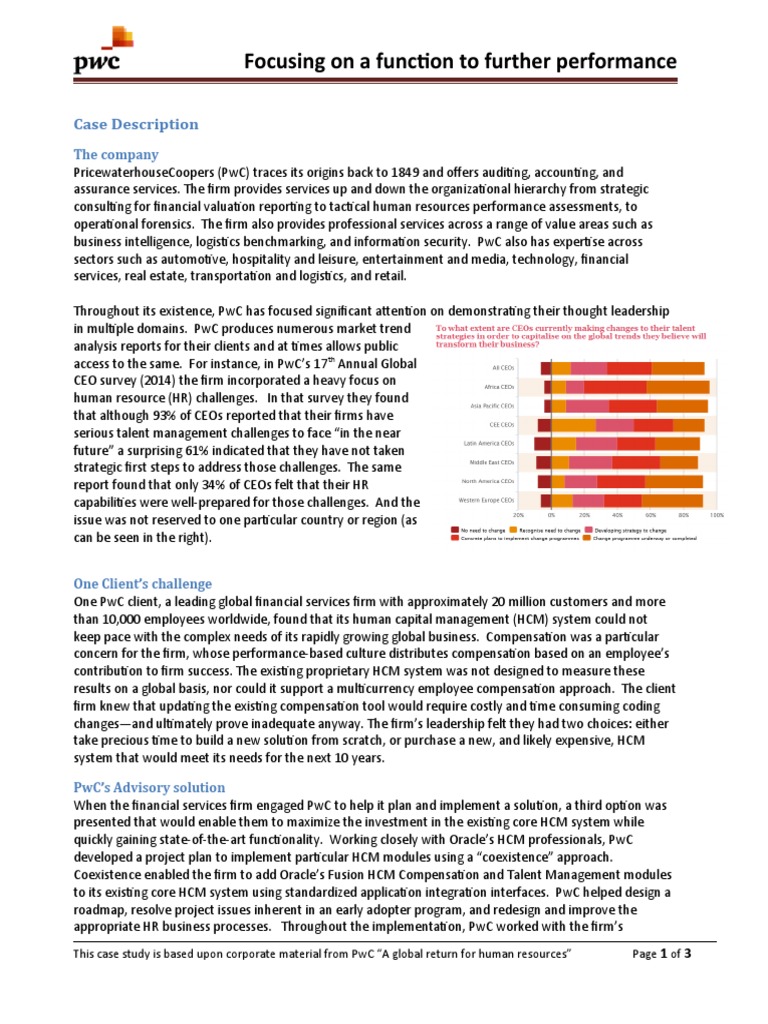PwC's HCM Solutions for Global Firms | PDF