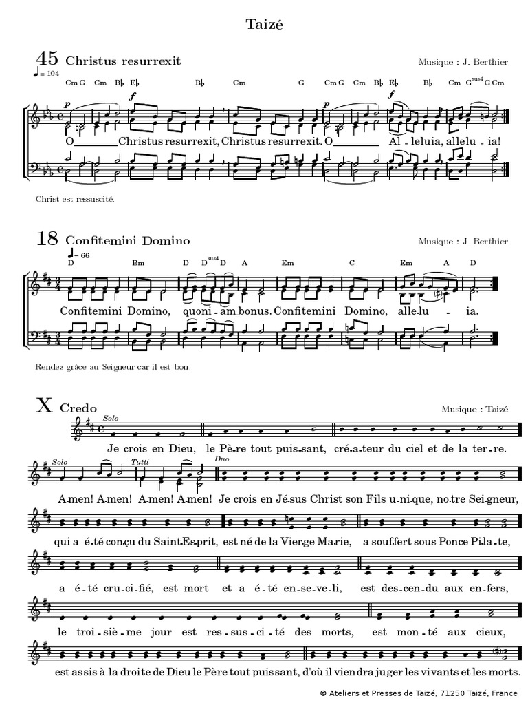 Taize Lieder | PDF