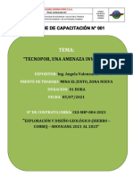 Informe de Capacitación Tecnopor, Una Amenaza Invisible