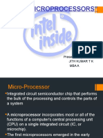 "Intel Microprocessors": Presented By: Jith Kumar T K Mba A