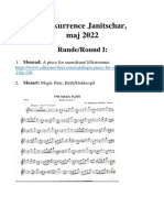 Konkurrence Janitschar 2022 Drum Percussion Pieces