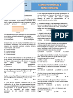 Examen Matemáticas Ii Primer Trimestre