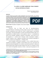 Precariedade de pessoas trans: vida e morte social