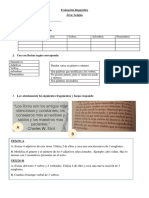 Evaluación Diagnóstico LENGUA 2020