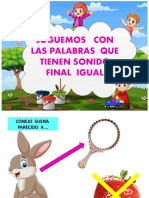 Juguemos Con Las Palabras Que Tienen Sonido Final Igual