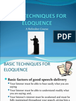 Basic Techniques for Eloquence 2