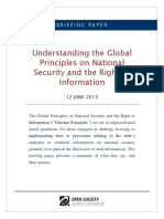 Understanding Global Principles National Security Right to Information