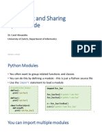 Organizing and Sharing Python Code: Dr. Carol Alexandru University of Zurich, Department of Informatics