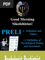 PRELIM CHAPTER 1 Psychological Testing and Assessment