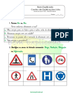 A.5.1. Ficha de Trabalho - Sinais de Trânsito