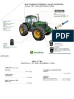 Filter Overview With Service Intervals and Capacities: 7 Series Tractors - 7505 Tractor (South America Edition)