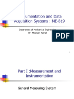 Instrumentation and Data Acquisition Systems: ME-819: Department of Mechanical Engineering Dr. Khurram Kamal