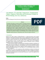 The Influence of Leadership Competencies, Organizational Culture, Employee Motivation and Performance (Studies in PDAM Malang, East Java, Indonesia)