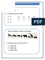 Diagnóstico Matemática INICIAL - FINAL Primero Básico