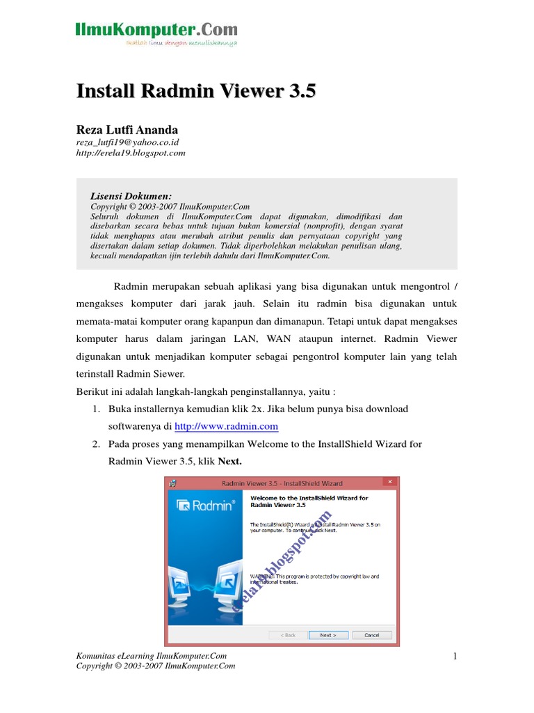 Install Radmin Viewer Pdf
