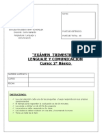 Examen 3 Trimestral Lenguaje