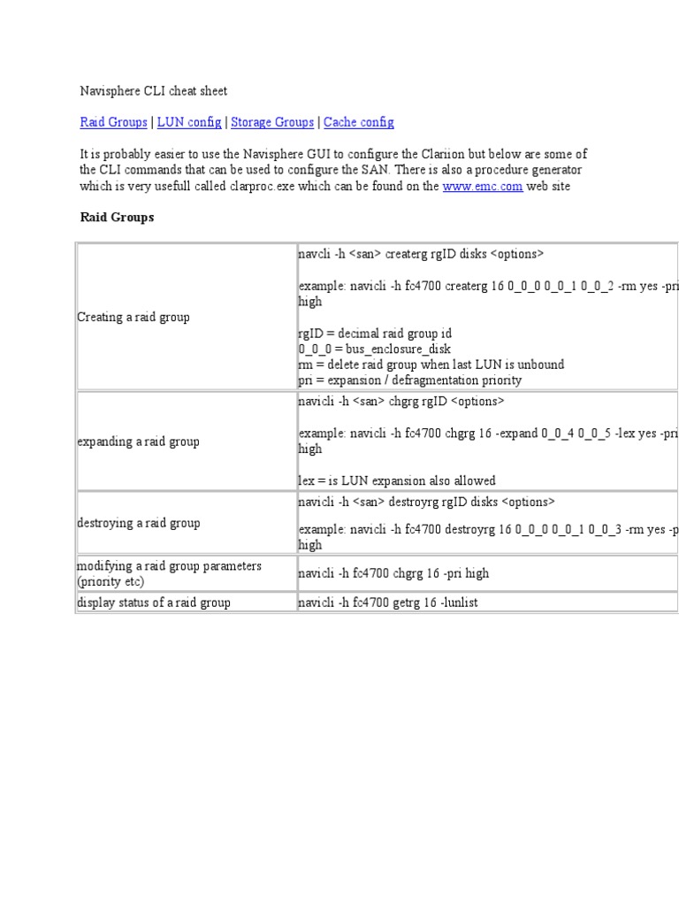 Navisphere CLI Command Reference Guide | PDF | Computer Engineering ...
