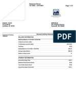 December 2021 bank statement summary