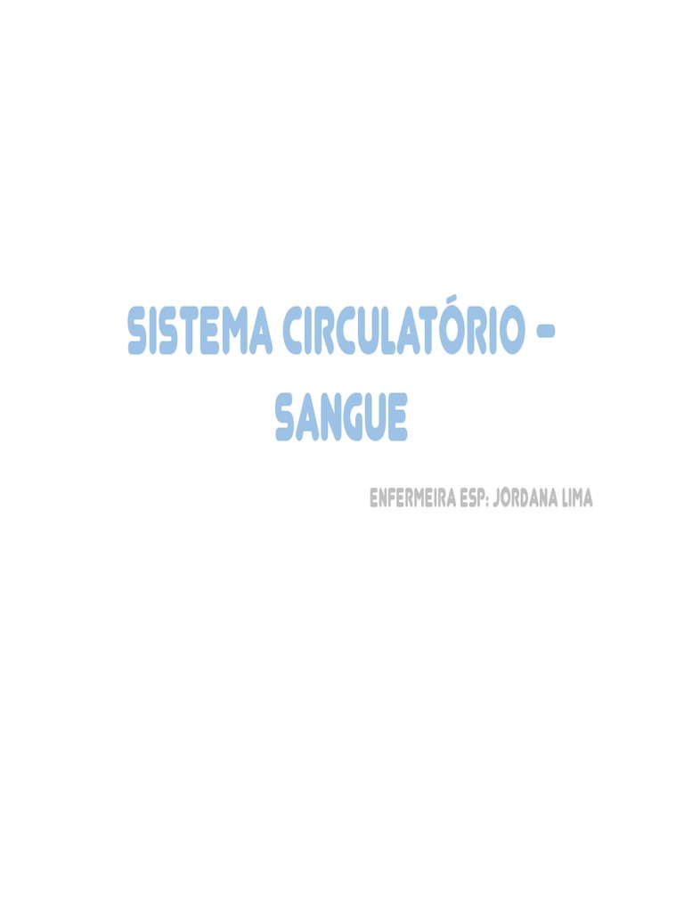 Os Componentes E Fun Es Do Sangue Pdf Sangue Gl Bulo Branco