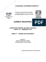 Síntesis de poliestireno a partir de la polimerización del estireno