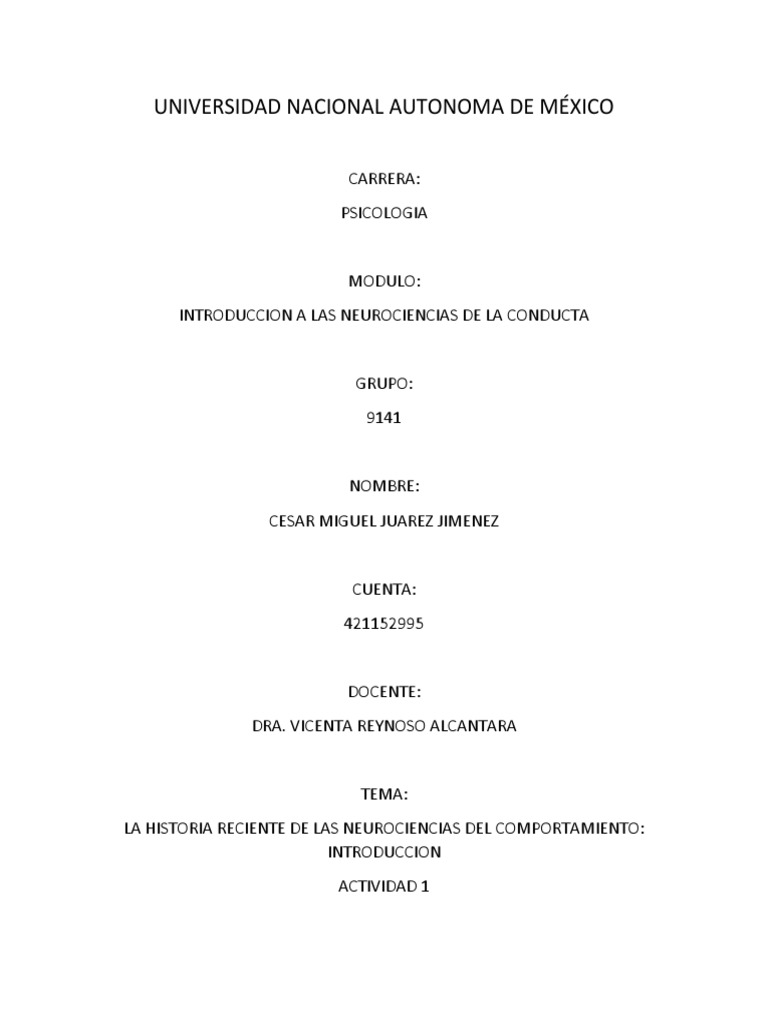 Introducción a las Neurociencias | PDF | Neurociencia | Cerebro