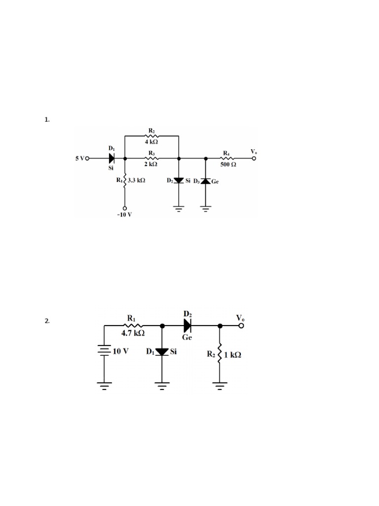 Diode Exercises PDF