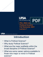 POL 2533 Introduction To Political Science Fall Semester 2021