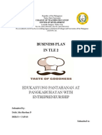 Business Plan Intle2: Edukasyong Pantahanan at Pangkabuhayan With Entrepreneurship