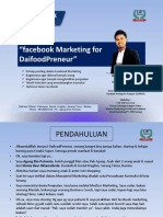 "Facebook Marketing For Daifoodpreneur": Mentoring Online