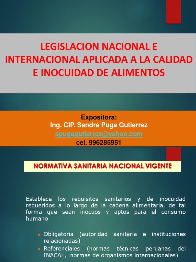 Normas de Calidad e Inocuidad Alimentaria | PDF | Análisis de Riesgo y ...