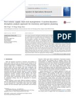 Post-seismic supply chain risk management system dynamics model