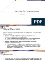 Persamaan dan Pertidaksamaan Matematika