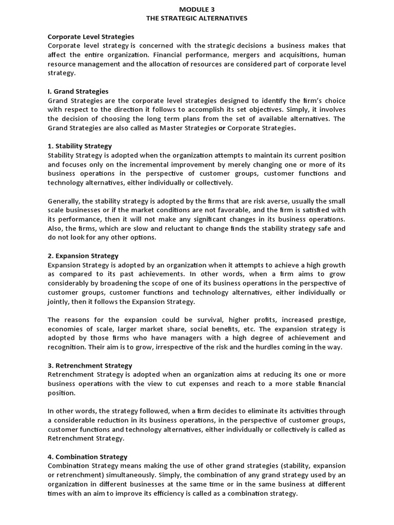 3 Module PDF Restructuring Strategic Management