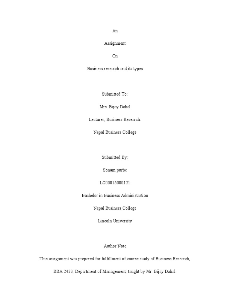 Business Research for BBA Students | PDF | Target Audience ...