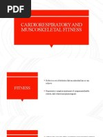 Cardiorespiratory and Muscoskeletal Fitness