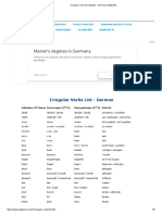 Irregular Verbs List - English - German - English4u