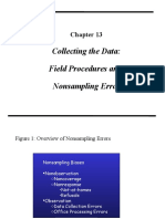 Collecting The Data: Field Procedures and Nonsampling Error