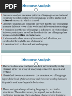 Discourse Analysis